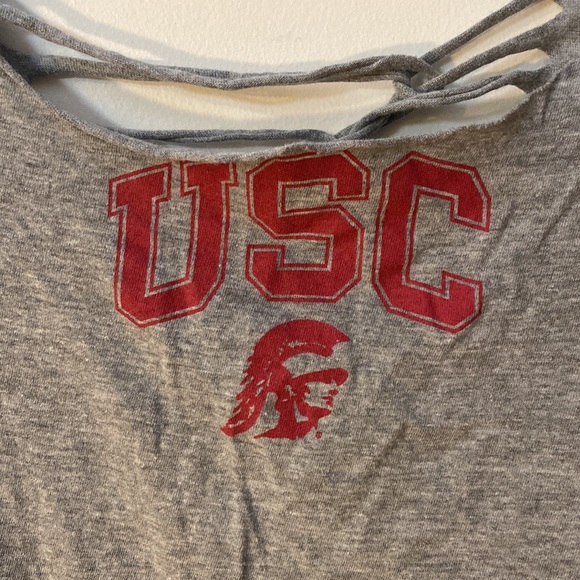 NWOT USC Trojans Shredded Back Tee - Picture 3 of 5
